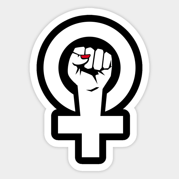 Feminist Fist T Shirt - Women's March - Women's Rights Gift Sticker by CheesyB